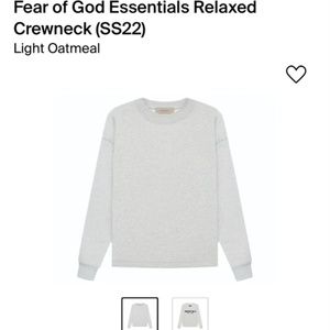 Fear of God Essentials Relaxed Crewneck (SS22)- Light Oatmeal
